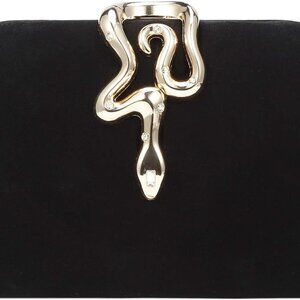 Versatile Velvet-Black Glitter Clutch: Elegant Evening Bag for Parties & Events